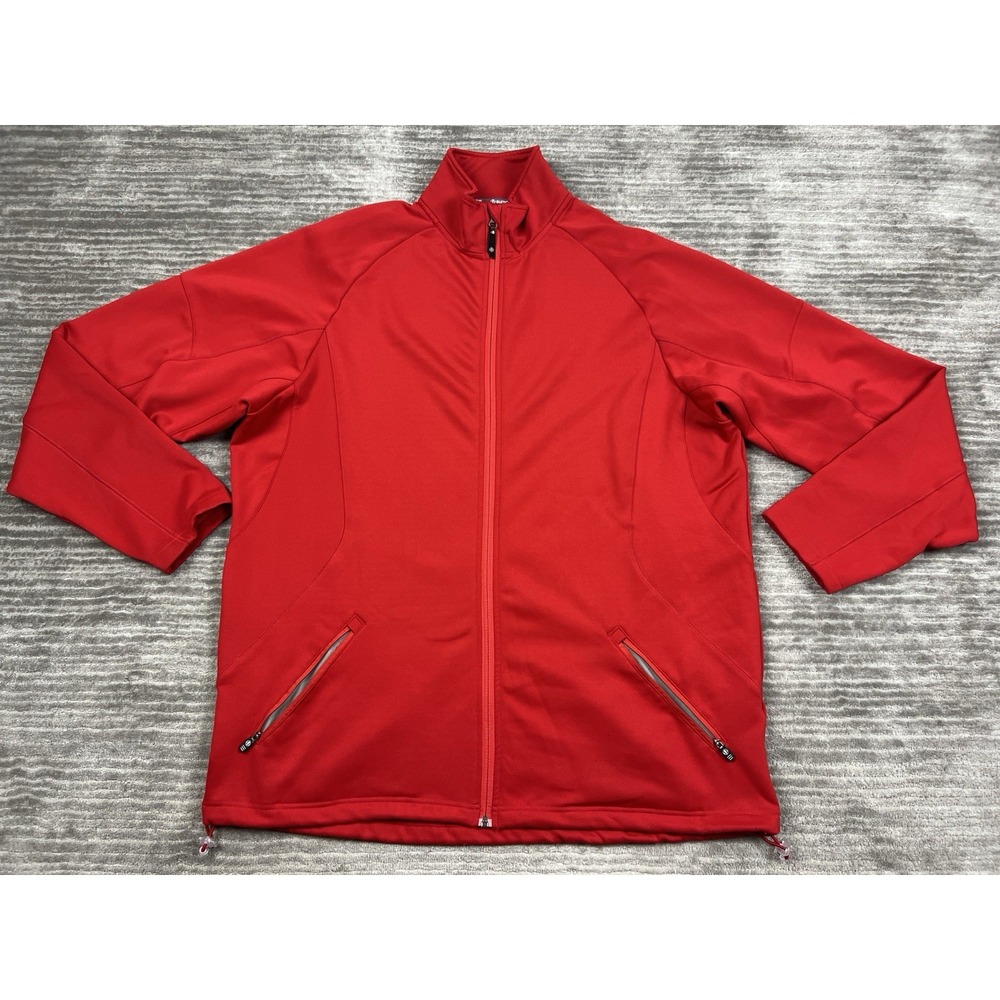 Sunice Jacket Mens XXL Red Longsleeve Full Zip Six Layers Pockets Casual